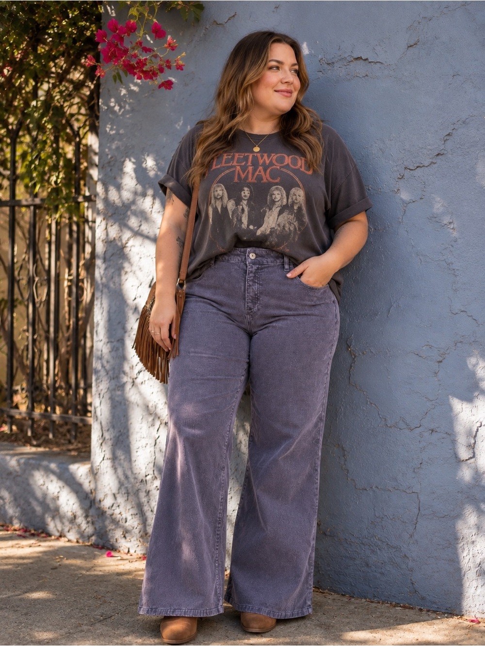 2X Blue Plum Corduroy Wide Leg Pants | Forever 21
